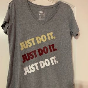 Nike, Gray,Shorts Sleeve, T-shirt